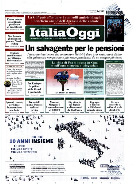 Italia oggi : quotidiano di economia finanza e politica